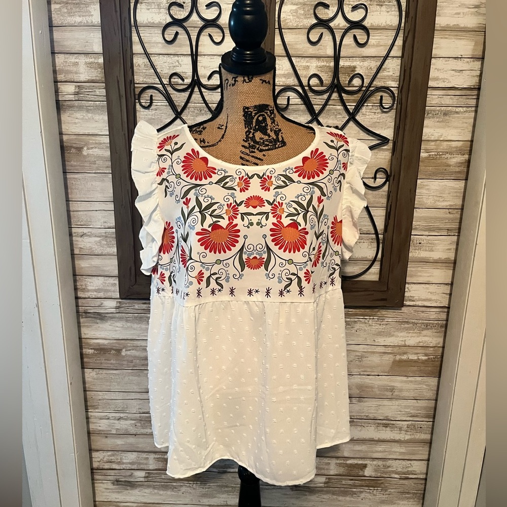 Summery Swiss Dot Top